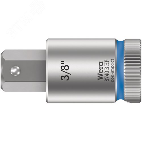 Головка торцевая 8740 B Hex-Plus HF Zyklop со вставкой под внутренний шестигранник DR 3/8 с функцией фиксации крепежа 3/8X38.5 мм - WERA