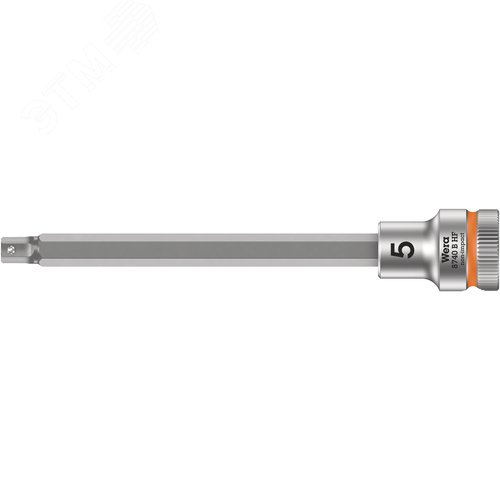 Головка торцевая 8740 B Hex-Plus HF Zyklop со вставкой под внутренний шестигранник DR 3/8 с функцией фиксации крепежа 5X107 мм - WERA