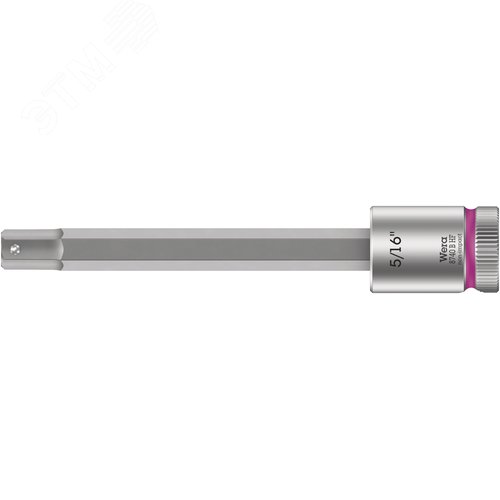 Головка торцевая 8740 B Hex-Plus HF Zyklop со вставкой под внутренний шестигранник DR 3/8 с функцией фиксации крепежа 5/16X100 мм - WERA