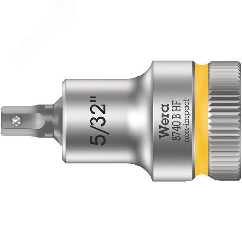 Головка торцевая 8740 B Hex-Plus HF Zyklop со вставкой под внутренний шестигранник DR 3/8 с функцией фиксации крепежа 5/32X35 мм - WERA