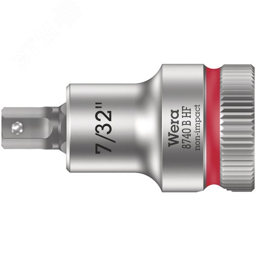 Головка торцевая 8740 B Hex-Plus HF Zyklop со вставкой под внутренний шестигранник DR 3/8 с функцией фиксации крепежа 7/32X35 мм - WERA