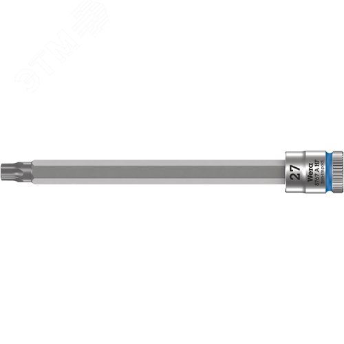 Головка торцевая 8767 A HF TORX Zyklop со вставкой DR 1/4 с функцией фиксации крепежа TX 27X100 мм - WERA
