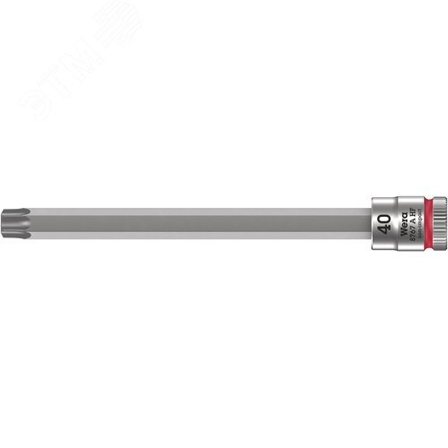 Головка торцевая 8767 A HF TORX Zyklop со вставкой DR 1/4 с функцией фиксации крепежа TX 40X100 мм - WERA