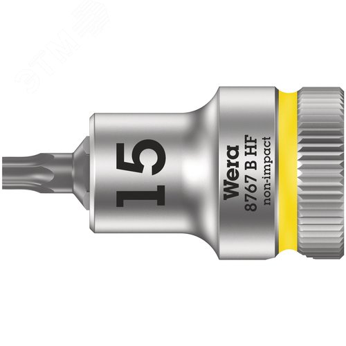 Головка торцевая 8767 B HF TORX Zyklop со вставкой DR 3/8 с функцией фиксации крепежа TX 15X35 мм - WERA