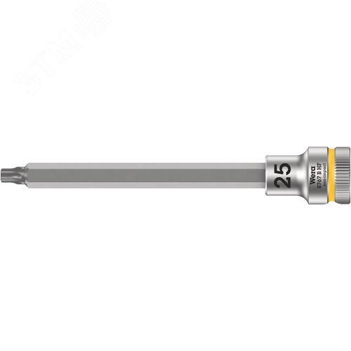 Головка торцевая 8767 B HF TORX Zyklop со вставкой DR 3/8 с функцией фиксации крепежа TX 25X107 мм - WERA