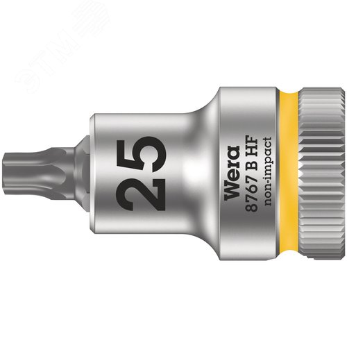 Головка торцевая 8767 B HF TORX Zyklop со вставкой DR 3/8 с функцией фиксации крепежа TX 25X35 мм - WERA