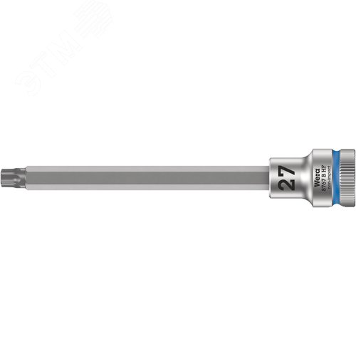 Головка торцевая 8767 B HF TORX Zyklop со вставкой DR 3/8 с функцией фиксации крепежа TX 27X107 мм - WERA