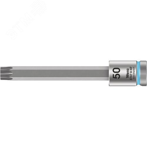 Головка торцевая 8767 B HF TORX Zyklop со вставкой DR 3/8 с функцией фиксации крепежа TX 50X100 мм - WERA