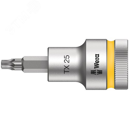 Головка торцевая со вставкой 8767 C HF TORX Zyklop DR 1/2 с фиксацией крепежа TX 25X60 мм - WERA