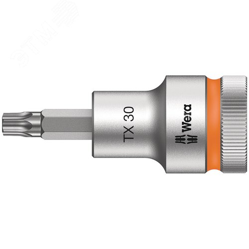 Головка торцевая со вставкой 8767 C HF TORX Zyklop DR 1/2 с фиксацией крепежа TX 30X60 мм - WERA