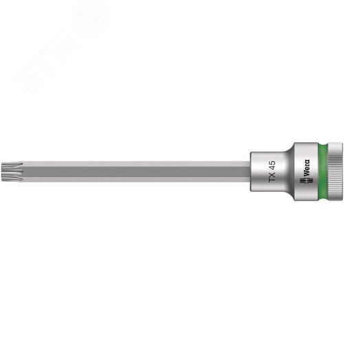 Головка торцевая со вставкой 8767 C HF TORX Zyklop DR 1/2 с фиксацией крепежа TX 45X140 мм - WERA