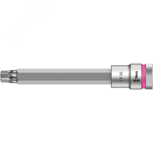 Головка торцевая со вставкой 8767 C HF TORX Zyklop DR 1/2 с фиксацией крепежа TX 55X140 мм - WERA