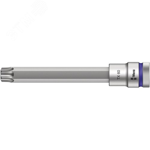 Головка торцевая со вставкой 8767 C HF TORX Zyklop DR 1/2 с фиксацией крепежа TX 60X140 мм - WERA
