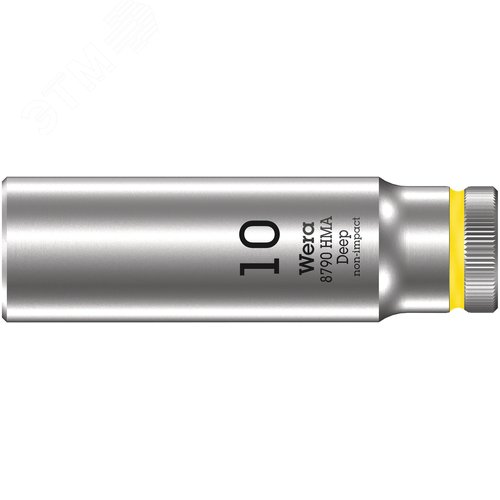 Головка торцевая шестигранная 8790 HMA Deep DR 1/4 глубокая 10X50 мм - WERA