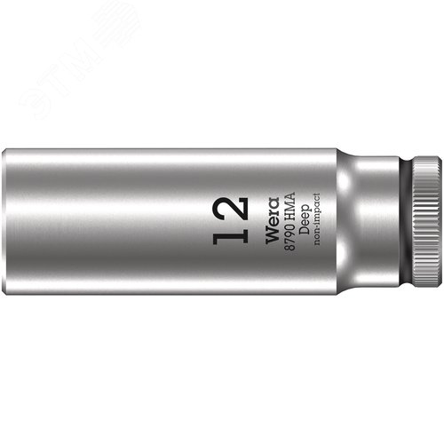 Головка торцевая шестигранная 8790 HMA Deep DR 1/4 глубокая 12X50 мм - WERA