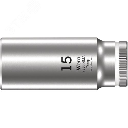 Головка торцевая шестигранная 8790 HMA Deep DR 1/4 глубокая 15X50 мм - WERA