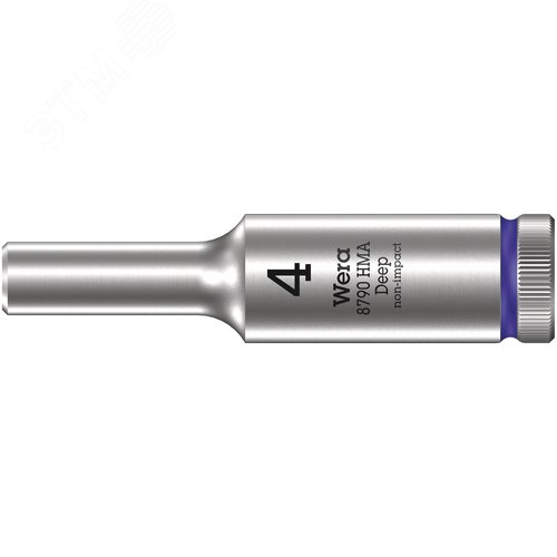 Головка торцевая шестигранная 8790 HMA Deep DR 1/4 глубокая 4X50 мм - WERA