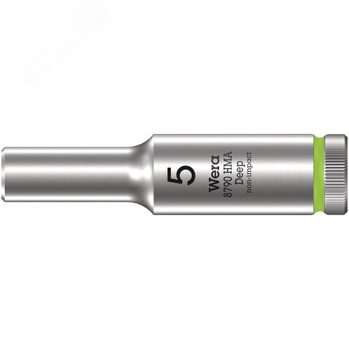 Головка торцевая шестигранная 8790 HMA Deep DR 1/4 глубокая 5X50 мм - WERA