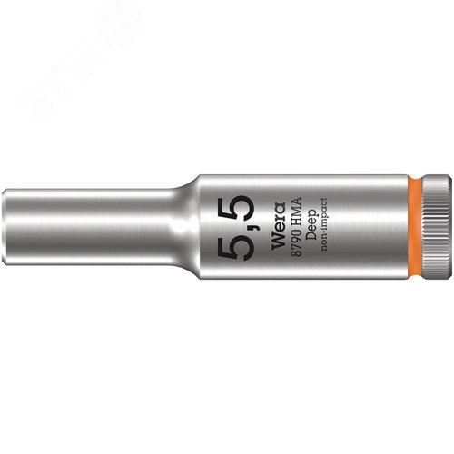 Головка торцевая шестигранная 8790 HMA Deep DR 1/4 глубокая 5.5X50 мм - WERA