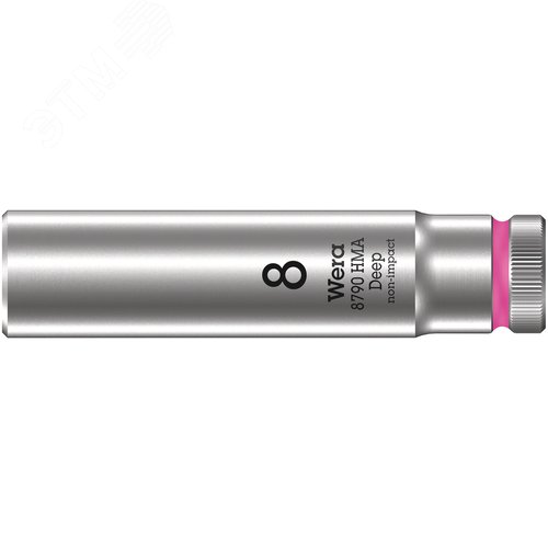 Головка торцевая шестигранная 8790 HMA Deep DR 1/4 глубокая 8X50 мм - WERA