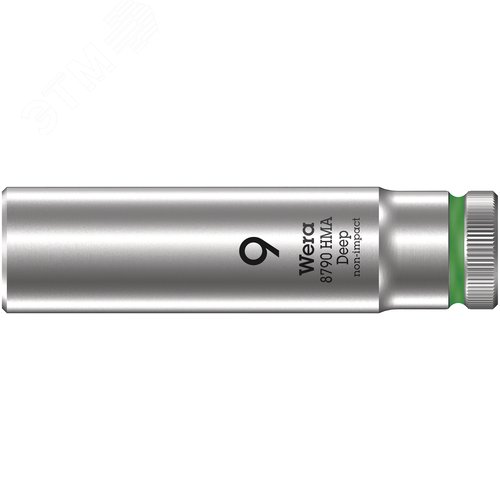 Головка торцевая шестигранная 8790 HMA Deep DR 1/4 глубокая 9X50 мм - WERA