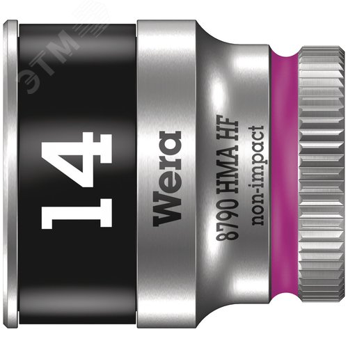 Головка торцевая шестигранная 8790 HMA HF Zyklop DR 1/4 с функцией фиксации крепежа 14X23 мм - WERA