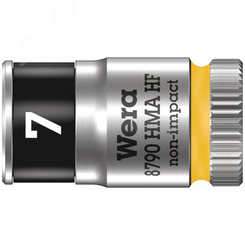 Головка торцевая шестигранная 8790 HMA HF Zyklop DR 1/4 с функцией фиксации крепежа 7X23 мм - WERA