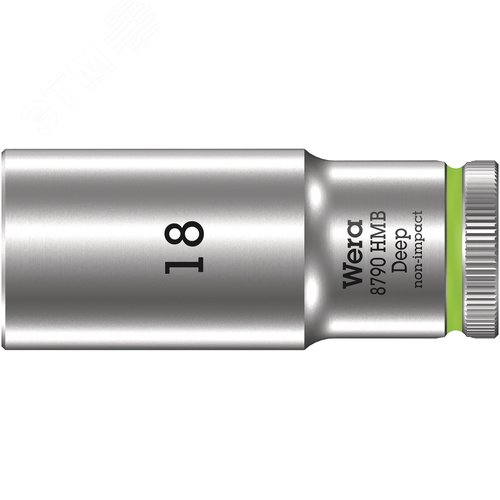 Головка торцевая шестигранная 8790 HMB DeepDR 3/8 глубокая 18X64 мм - WERA