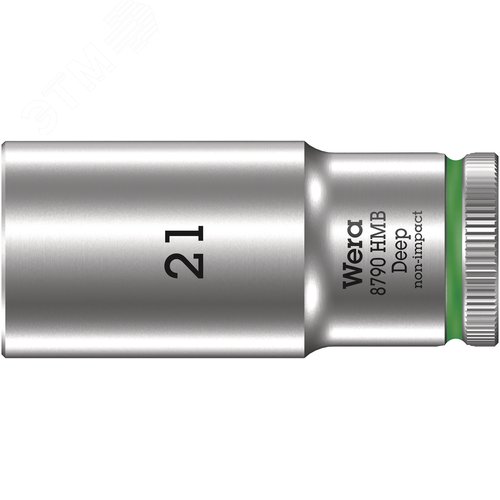 Головка торцевая шестигранная 8790 HMB DeepDR 3/8 глубокая 21X64 мм - WERA