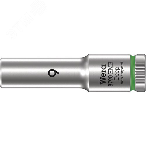 Головка торцевая шестигранная 8790 HMB Deep DR 3/8 глубокая 9X64 мм - WERA