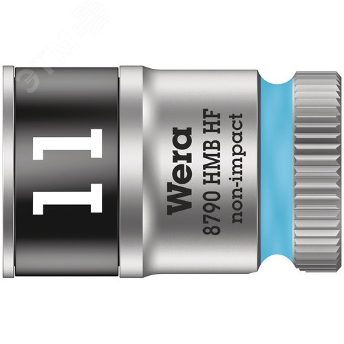 Головка торцевая шестигранная 8790 HMB HF Zyklop DR 3/8 с функцией фиксации крепежа 11X29 мм - WERA