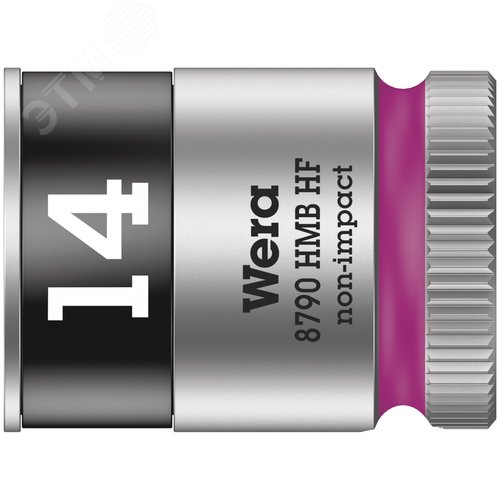 Головка торцевая шестигранная 8790 HMB HF Zyklop DR 3/8 с функцией фиксации крепежа 14X29 мм - WERA