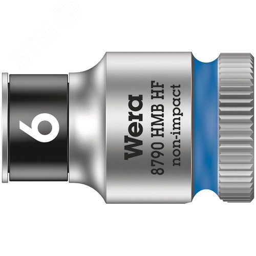 Головка торцевая шестигранная 8790 HMB HF Zyklop DR 3/8 с функцией фиксации крепежа 6X29 мм - WERA