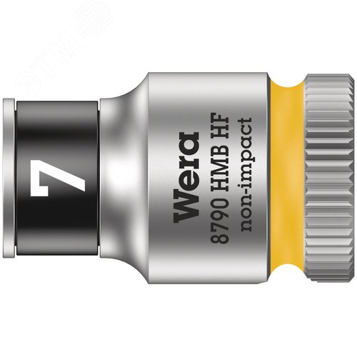 Головка торцевая шестигранная 8790 HMB HF Zyklop DR 3/8 с функцией фиксации крепежа 7X29 мм - WERA