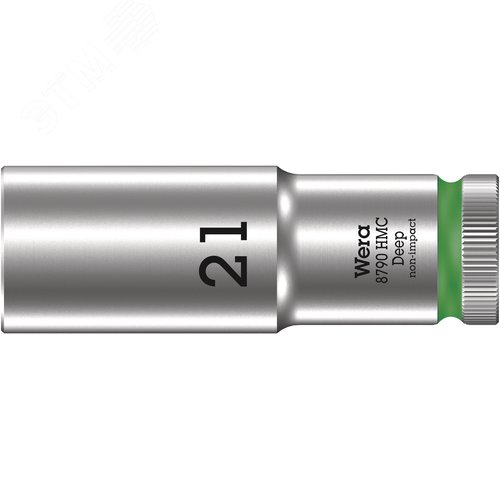 Головка торцевая шестигранная 8790 HMC Deep DR 1/2 глубокая 21X83 мм - WERA