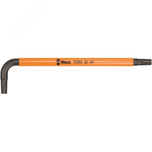 Ключ Г-образный 967 SL TORX HF Multicolour с функцией фиксации крепежа TX 30X122 мм - WERA
