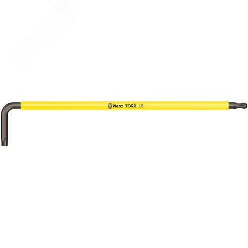 Ключ Г-образный 967 SPKXL TORX Multicolour удлиненный с шаром TX 15X123 мм - WERA
