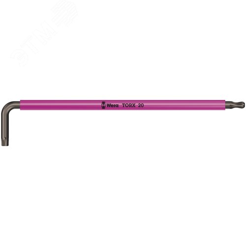 Ключ Г-образный 967 SPKXL TORX Multicolour удлиненный с шаром TX 20X137 мм - WERA