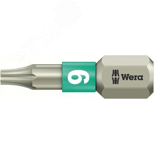 Бита 3867/1 TS TORX нержавеющая сталь хвостовик 1/4 C 6.3 TX 9 x 25 мм (WE-071031) - WERA