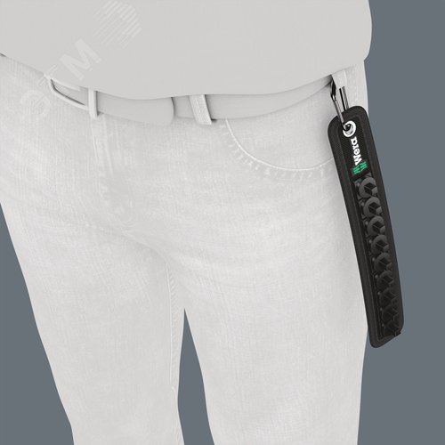 Пояс матерчатый BELT A 0/9 на 9 торцевых головок DR 1/4 пустой комплектация: 1x Пояс A (матерчатый) на 9 инструментов неукомплектованный 39X238 мм 1x Набор полосок на липучках 30 200X30 мм - фото 4