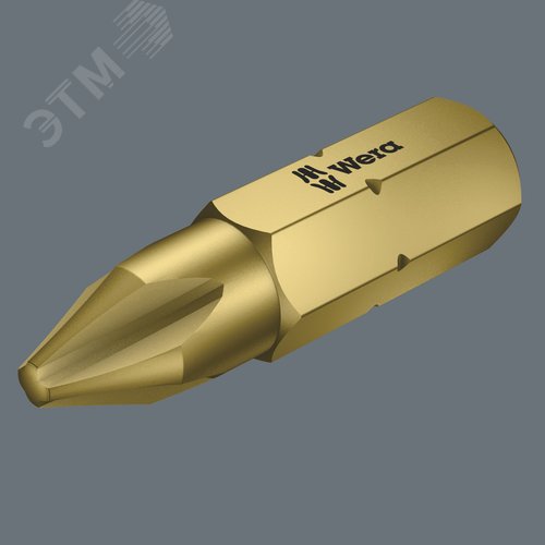 Бита 851/1 A PH сверхтвердая заостренные грани наконечника хвостовик 1/4 C 6.3 PH 2X25 мм - фото 3