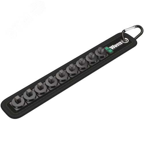 Пояс матерчатый BELT A 0/9 на 9 торцевых головок DR 1/4 пустой комплектация: 1x Пояс A (матерчатый) на 9 инструментов неукомплектованный 39X238 мм 1x Набор полосок на липучках 30 200X30 мм - WERA