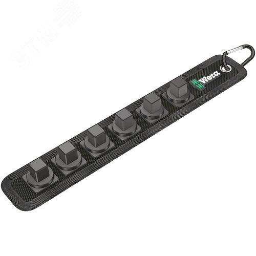 Пояс матерчатый Belt C 0/6 на 6 торцевых головок DR 1/2 пустой комплектация: 1x Belt C (матерчатый) на 6 инструментов неукомплектованный 45X275 мм 1x Набор полосок на липучках 30 200X30 мм - WERA