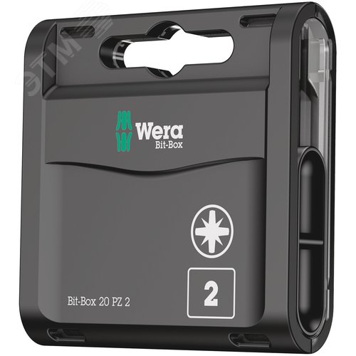 Набор бит 855/1 Z Bit-Box 20 PZ 2 вязкая твёрдость хвостовик шестигранный 1/4 C 6.3 20 шт PZ 2X25 мм - WERA