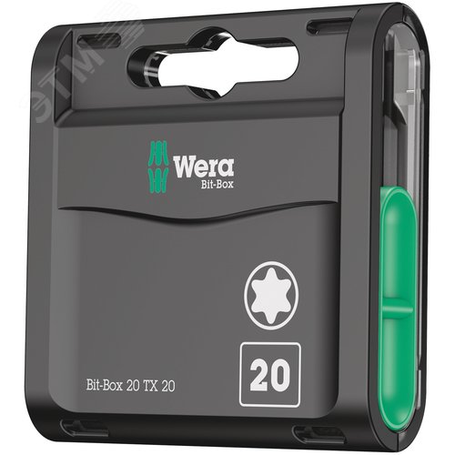 Набор бит 867/1 Z Bit-Box 20 TORX TX 20 вязкая твёрдость хвостовик шестигранный 1/4 C 6.3 TX 20X25 мм 20 шт - WERA