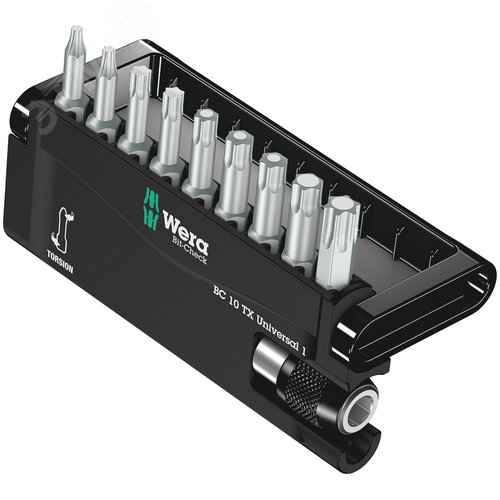 Набор бит с битодержателем Bit-Check 10 TX Universal 1 универсальное применение 10 предметов - WERA