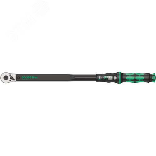 Ключ динамометрический с трещоткой с реверсом квадрат 1/2 DR 60-300 Нм погрешность ± 3% 595 мм. Click-Torque C 4 - WERA