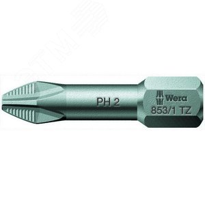 Бита торсионная 853/1 TZ ACR PH вязкая твердость насечки против выскальзывания хвостовик 1/4 C 6.3 PH 2X25 мм - WERA
