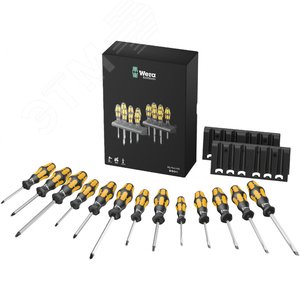 Набор отвёрток силовых с двумя подставками 13 предметов. Big Pack 900 (WE-133285) - WERA