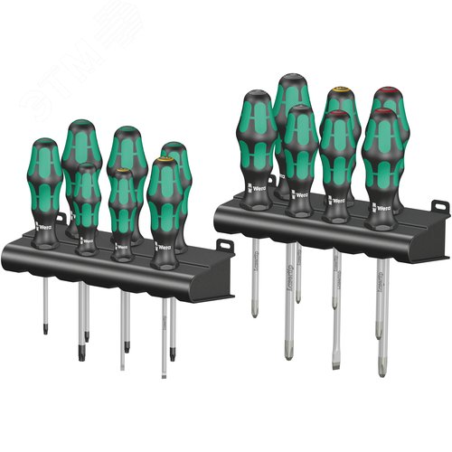 Набор отвёрток с двумя подставками 14 предметов. Kraftform Big Pack 300 - WERA